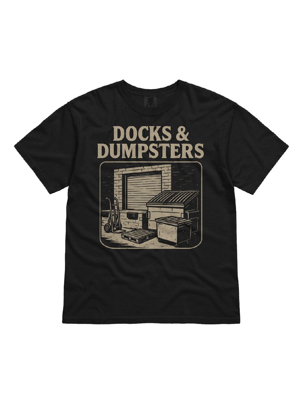 Docks & Dumpsters tee, black